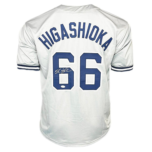 Kyle Higashioka Signed New York Grey Baseball Jersey (JSA)