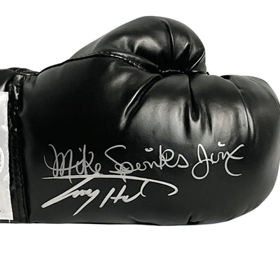 Larry Holmes and Michael Spinks Signed Black Boxing (JSA)
