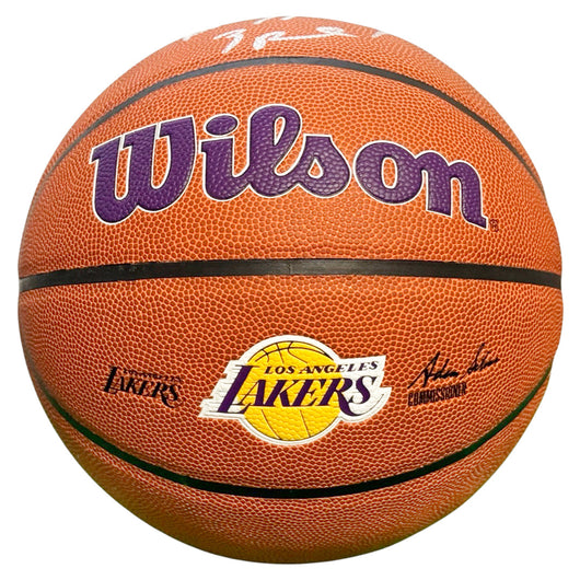 Robert Horry Signed 3-Peat Inscribed Los Angeles Lakers Wilson Basketball (Beckett)