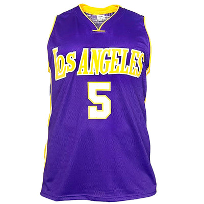 Robert Horry Signed Los Angeles Purple Basketball Jersey (Beckett)