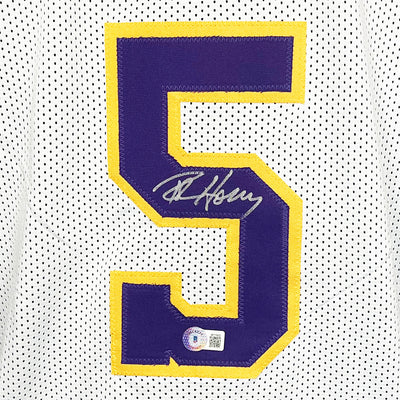 Robert Horry Signed Los Angeles White Basketball Jersey (Beckett)