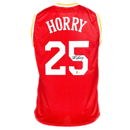 Robert Horry Signed Houston Red Basketball Jersey (Beckett)