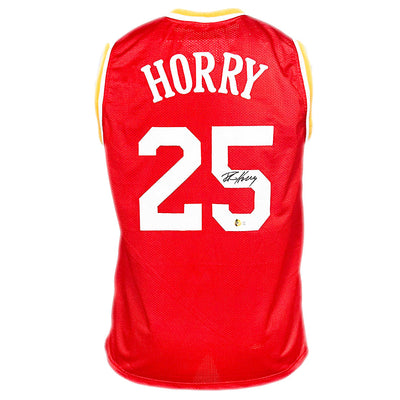 Robert Horry Signed Houston Red Basketball Jersey (Beckett)