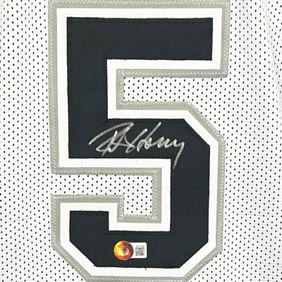 Robert Horry Signed San Antonio White Basketball Jersey (Beckett)