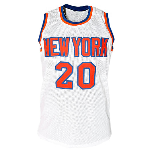 Alan Houston Signed New York White Basketball Jersey (Beckett)