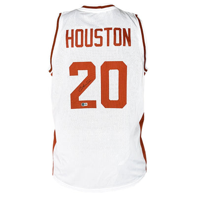 Alan Houston Signed Tennessee College White Basketball Jersey (Beckett)