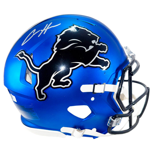 Aidan Hutchinson Signed Detroit Lions Authentic Alt 2024 Speed Full-Size Football Helmet (Beckett)