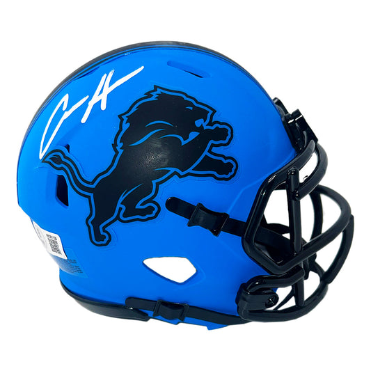Aidan Hutchinson Signed Detroit Lions Rave Mini Football Helmet (Beckett)
