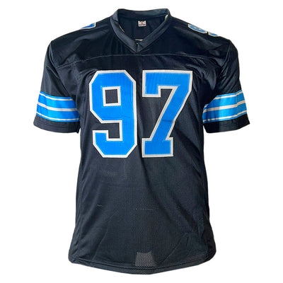 Aidan Hutchinson Signed Detroit Black Football Jersey (Beckett)