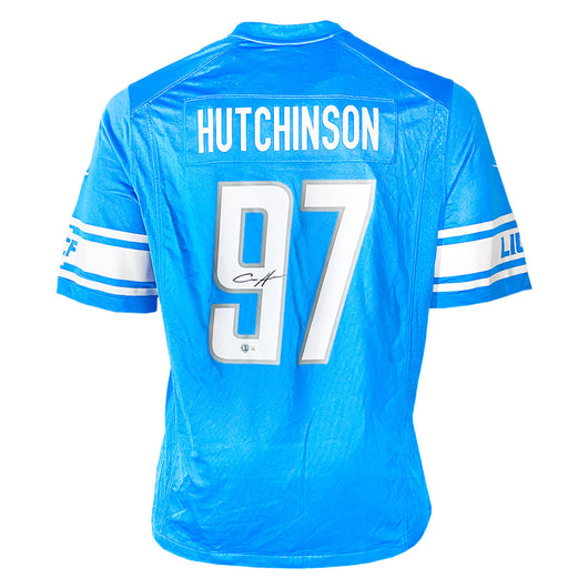 Aidan Hutchinson Signed Authentic Detroit Lions Nike Football Jersey XXL (Beckett)