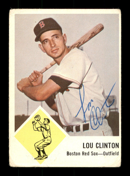 Lou Clinton Autographed 1963 Fleer Card #6 Boston Red Sox SKU #171423