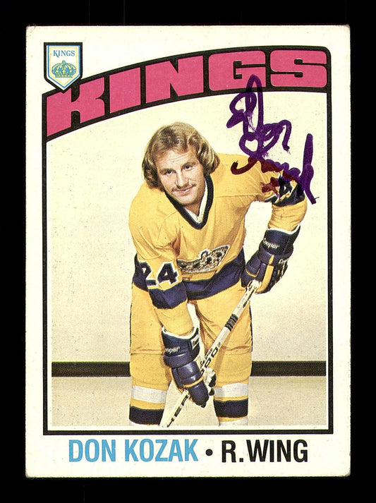 Don Kozak Autographed 1976-77 Topps Card #185 Los Angeles Kings SKU #183128