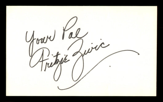 Fritzie Civic Autographed 3x5 Index Card "Your Pal" SKU #186894