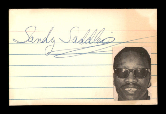 Sandy Saddler Autographed 2x3 Cut SKU #186931
