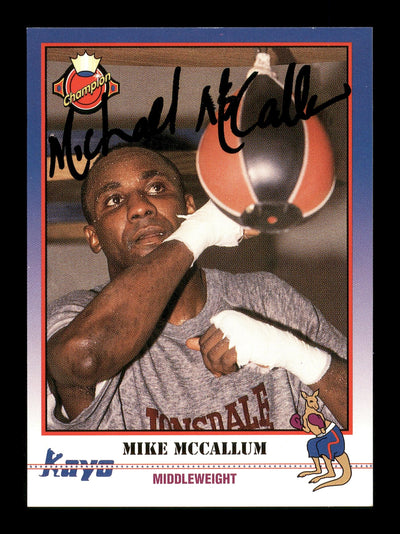 Mike McCallum Autographed 1991 Kayo Card #129 SKU #167237