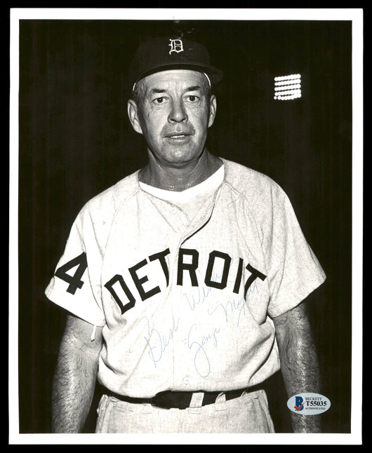 George Myatt Autographed 8x10 Photo Detroit Tigers "Best Wishes" Vintage Signature Beckett BAS #T55035