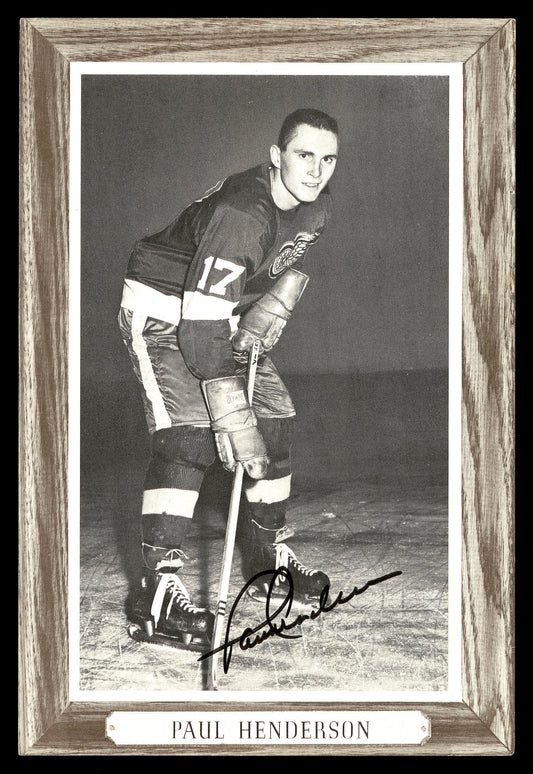 Paul Henderson Autographed 1964-67 Beehive Group 3 4.5x6.5 Photo Detroit Red Wings SKU #176495