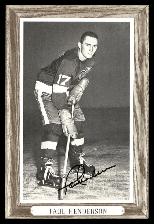 Paul Henderson Autographed 1964-67 Beehive Group 3 4.5x6.5 Photo Detroit Red Wings SKU #176495