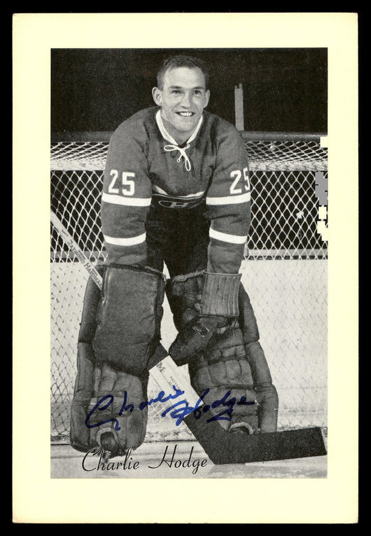 Charlie Hodge Autographed 1944-63 Beehive Group 2 4.5x6.5 Photo Montreal Canadiens SKU #176529