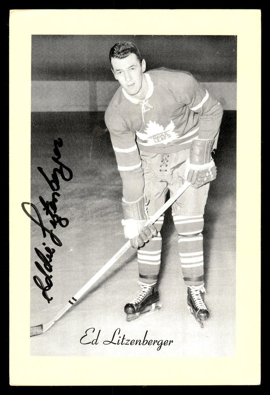 Ed "Eddie" Litzenberger Autographed 1944-63 Beehive Group 2 4.5x6.5 Photo Toronto Maple Leafs SKU #176680
