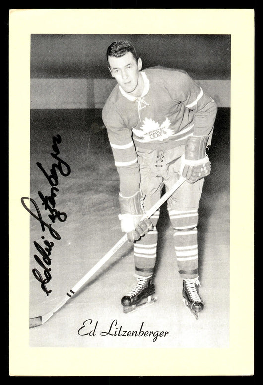 Ed "Eddie" Litzenberger Autographed 1944-63 Beehive Group 2 4.5x6.5 Photo Toronto Maple Leafs SKU #176680
