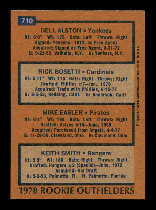 Keith Smith & Rick Bosetti Autographed 1978 Topps Rookie Card #710 SKU #167825
