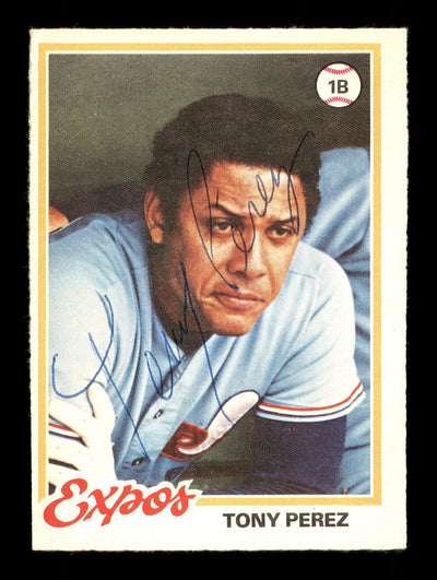 Tony Perez Autographed 1978 O-Pee-Chee Card #90 Montreal Expos SKU #169086