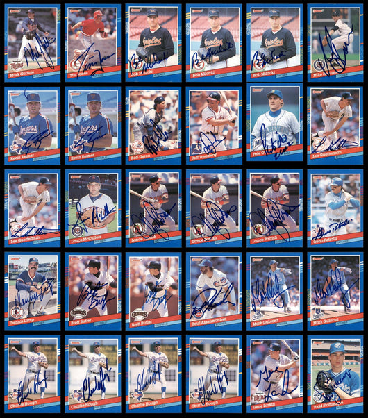 1991 Donruss Baseball Autographed Cards Lot Of 318 SKU #185532