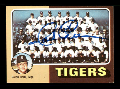 Jack Pierce Autographed 1975 Topps Team Card #18 Detroit Tigers SKU #168334
