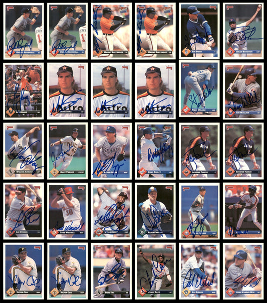 1993 Donruss Baseball Autographed Cards Lot Of 141 SKU #185534