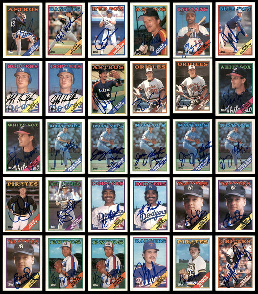 1988 Topps Baseball Autographed Cards Lot Of 112 SKU #185552