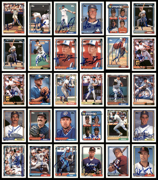 1992 Topps Baseball Autographed Cards Lot Of 114 SKU #185556