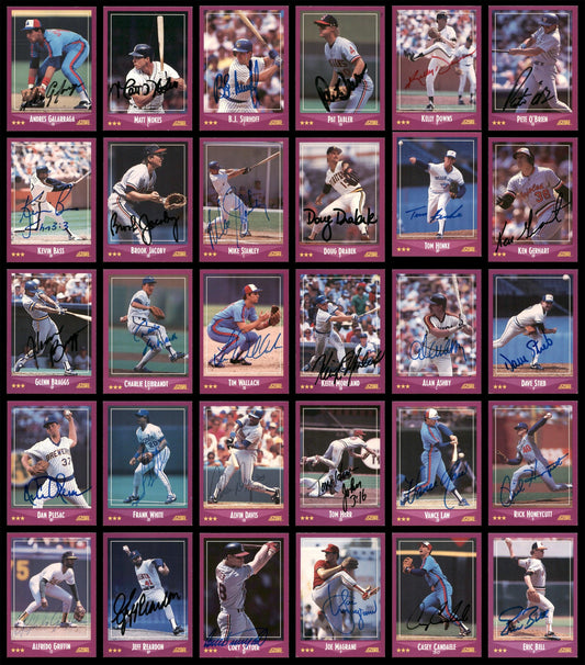 1988 Score Baseball Autographed Cards 279 Count Lot Starter Set All Different SKU #189793