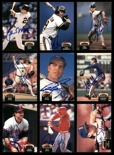 1992 Topps Stadium Club Baseball Autographed Cards Lot Of 75 SKU #185560