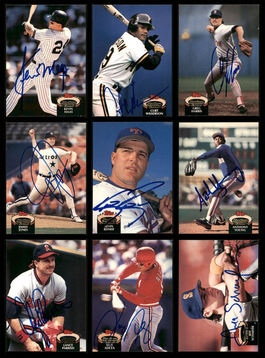 1992 Topps Stadium Club Baseball Autographed Cards Lot Of 75 SKU #185560