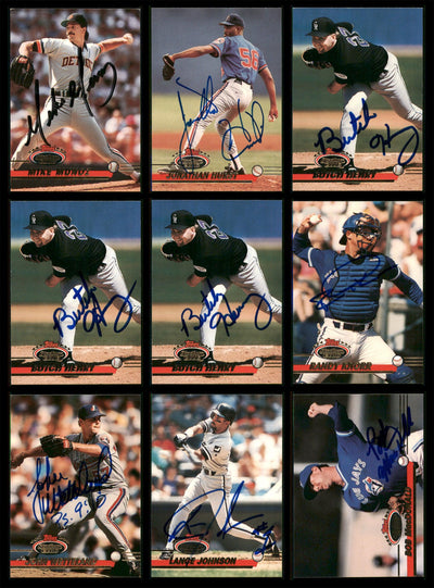 1993 Topps Stadium Club Baseball Autographed Cards Lot Of 35 SKU #185561