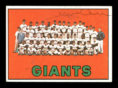 Jesus Alou Autographed 1967 Topps Team Card #516 San Francisco Giants SKU #170924