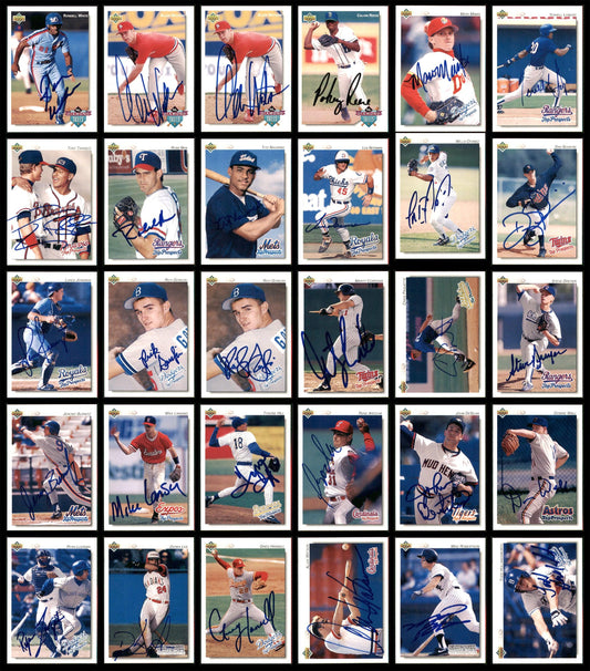 1992 Upper Deck Minor League Baseball Autographed Cards Lot Of 123 SKU #185572