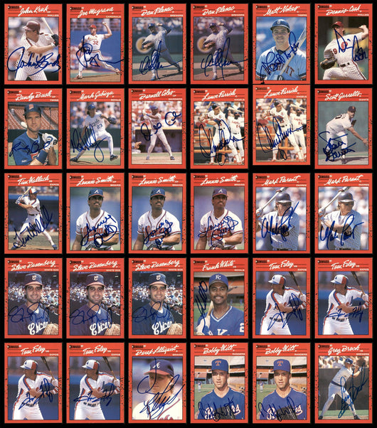1990 Donruss Baseball Autographed Cards Lot Of 235 SKU #185582