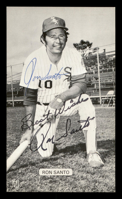 Ron Santo Autographed 3.25x5.5 J.D. McCarthy Photo Chicago White Sox SKU #171212