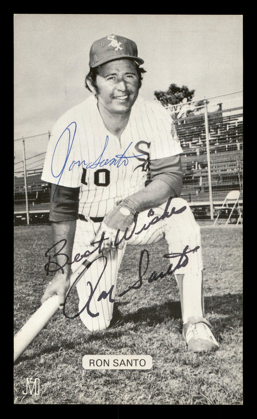 Ron Santo Autographed 3.25x5.5 J.D. McCarthy Photo Chicago White Sox SKU #171212