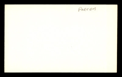 Stanley Poreda Autographed 3x5 Index Card "Very Sincerely" SKU #186880