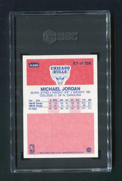 1986-87 Fleer #57 Michael Jordan Chicago Bulls SGC 6 Rookie Basketball Card