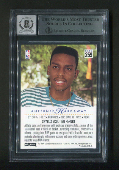 1993-94 Skybox Premium #259 Anfernee Penny Hardaway BGS 10 Autograph Signed Rookie Card