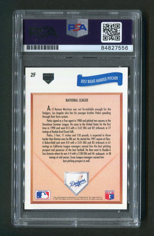 1991 Upper Deck #2F Pedro Martinez Signed Rookie HOF 2015 Card