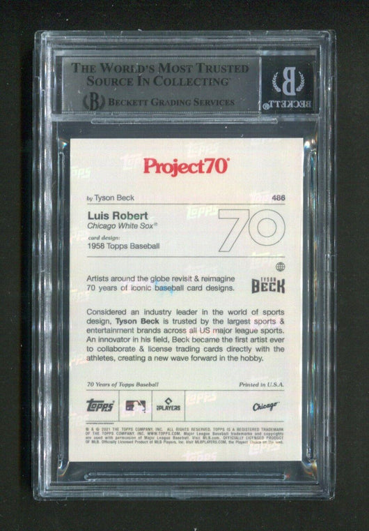 2021 Topps Project70 Luis Robert #486 BGS Signed Rookie Baseball Card