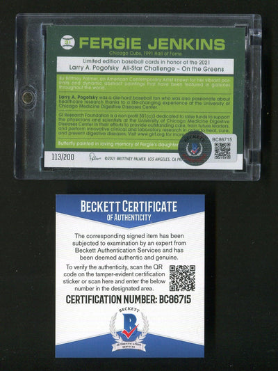 2021 All-Star Challenge Fergie Jenkins #31 BGS Signed Baseball Card