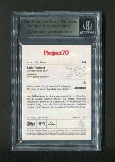 2021 Topps Project70 Luis Robert #241 BGS Signed Rookie Baseball Card