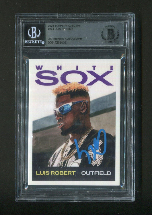 2021 Topps Project70 Luis Robert #241 BGS Signed Rookie Baseball Card