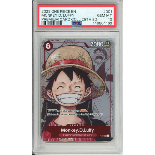 One Piece Graded:  Monkey D Luffy P-001 25th Anniversary Promo (2023) PSA 10
